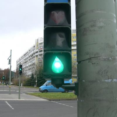 9 feux de signalisation vert velos